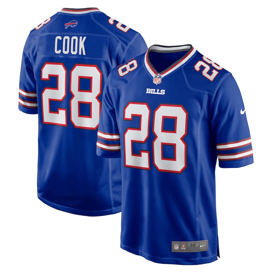 Men Buffalo Bills 28 James Cook Nike Royal Game Player NFL Jersey